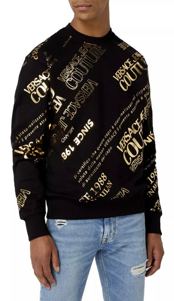 Versace Jeans Couture Sweatshirt All-over Muster Logo Pullover Sweater Relax Fit von Versace Jeans Couture