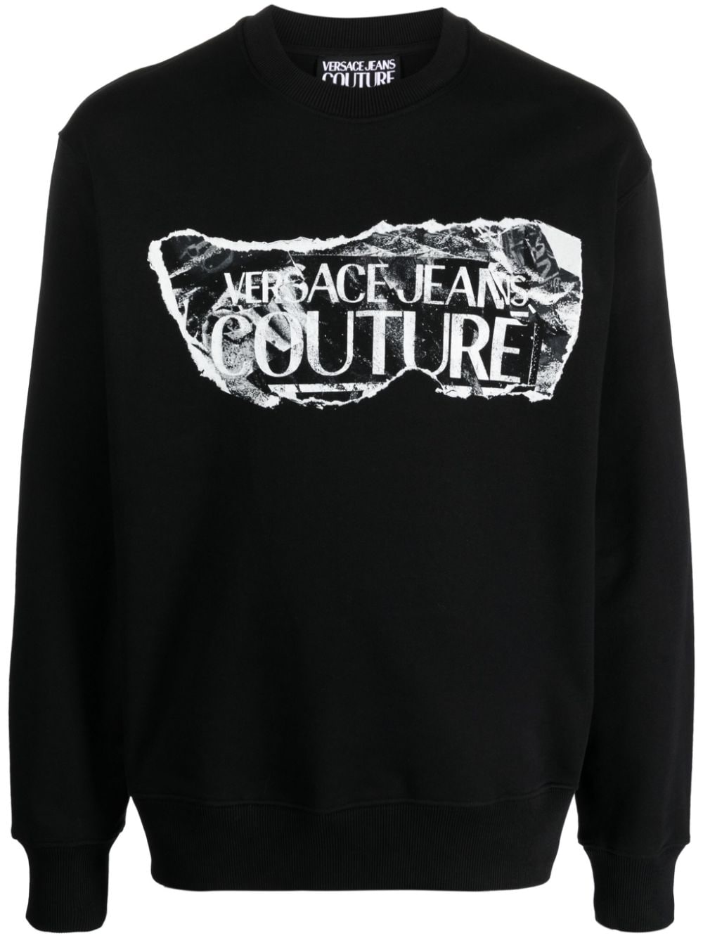 Versace Jeans Couture Sweatshirt mit Logo-Print - Schwarz von Versace Jeans Couture