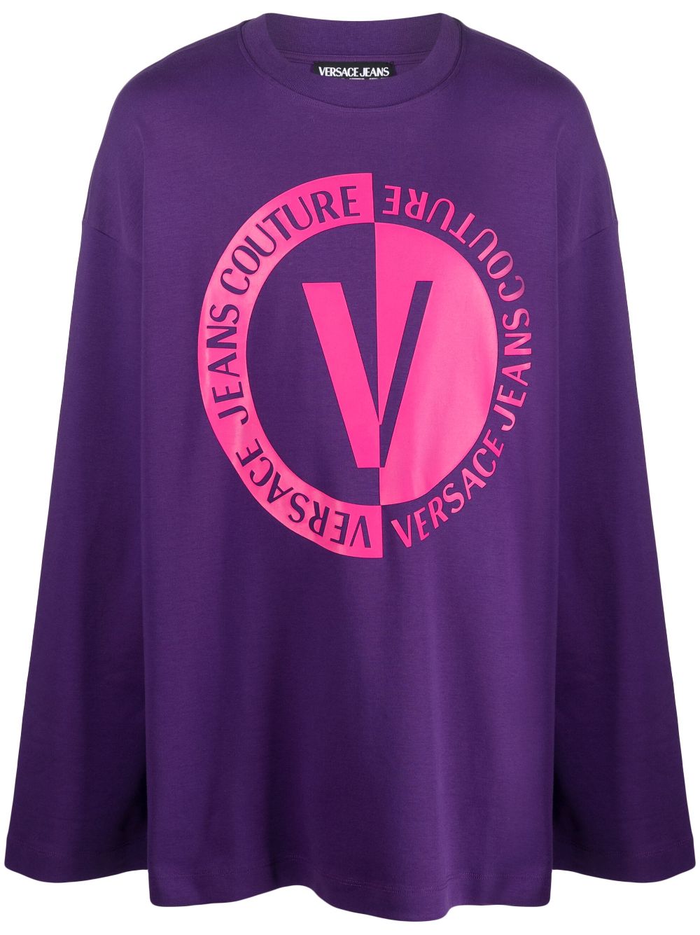 Versace Jeans Couture Sweatshirt mit Logo-Print - Violett von Versace Jeans Couture