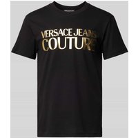Versace Jeans Couture T-Shirt mit Label-Print in Black, Größe XL von Versace Jeans Couture