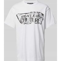 Versace Jeans Couture T-Shirt mit Label-Print in Weiss, Größe L von Versace Jeans Couture