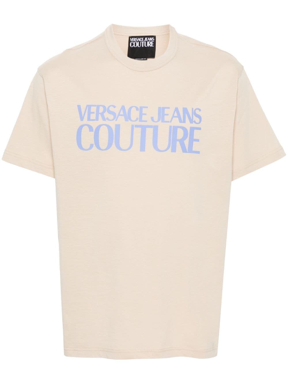 Versace Jeans Couture T-Shirt mit Logo-Print - Nude von Versace Jeans Couture