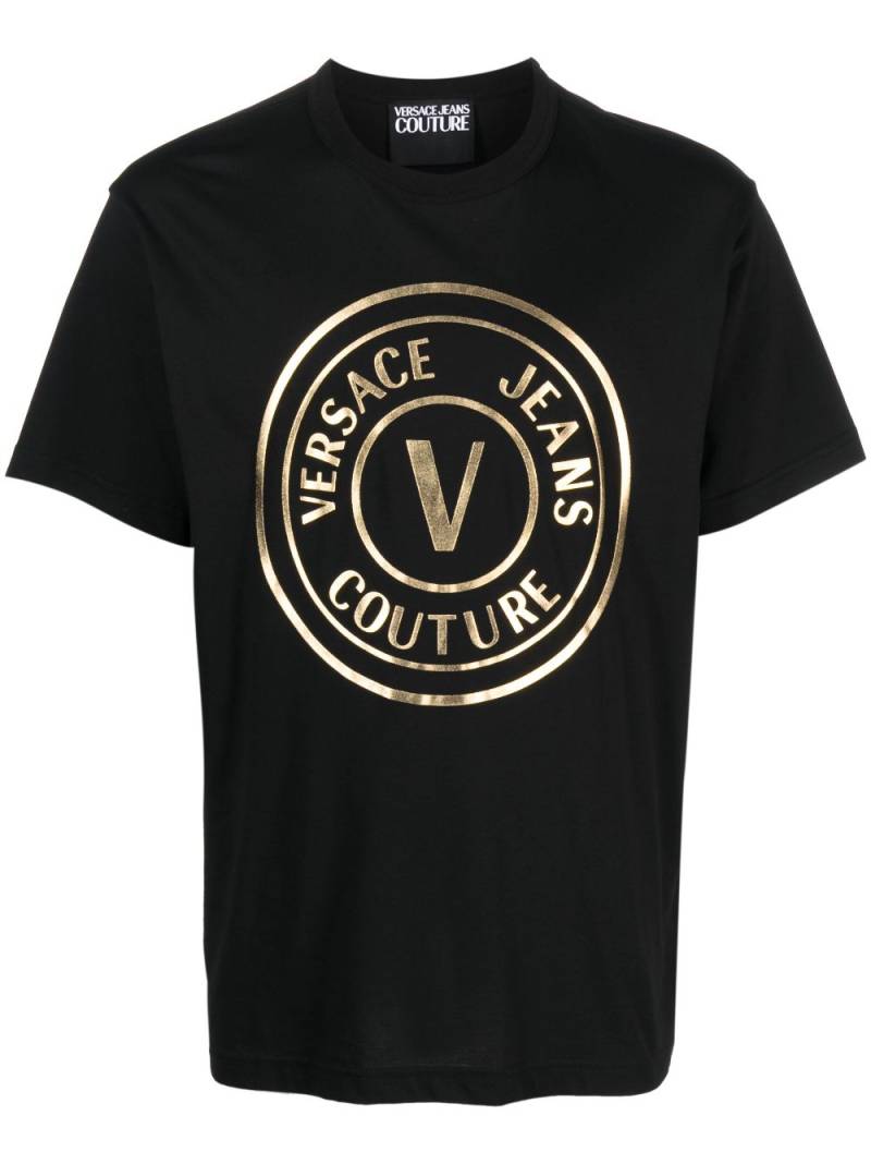 Versace Jeans Couture T-Shirt mit Logo-Print - Schwarz von Versace Jeans Couture
