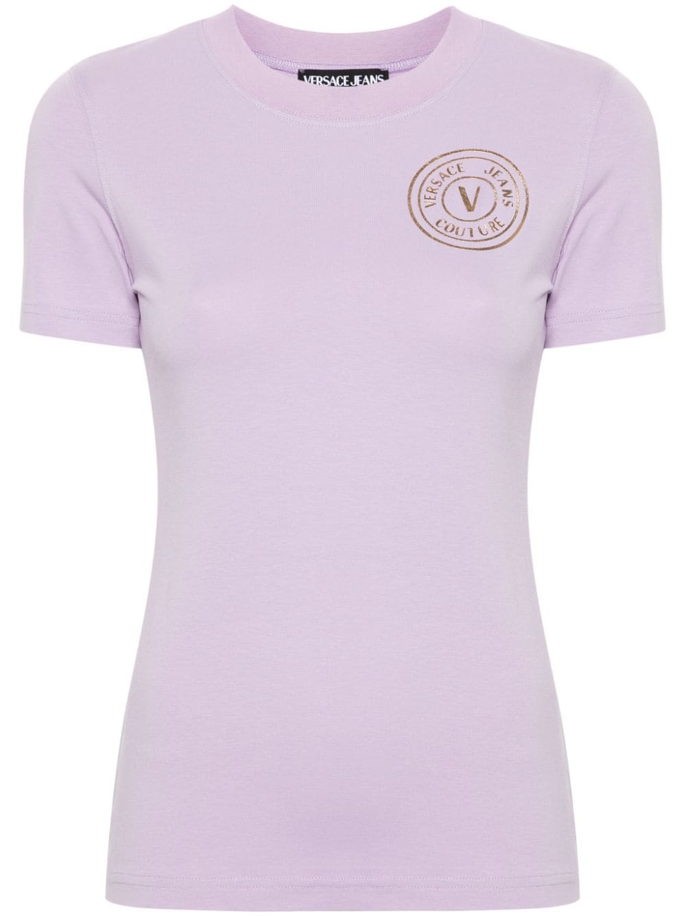 Versace Jeans Couture T-Shirt mit Logo-Print - Violett von Versace Jeans Couture