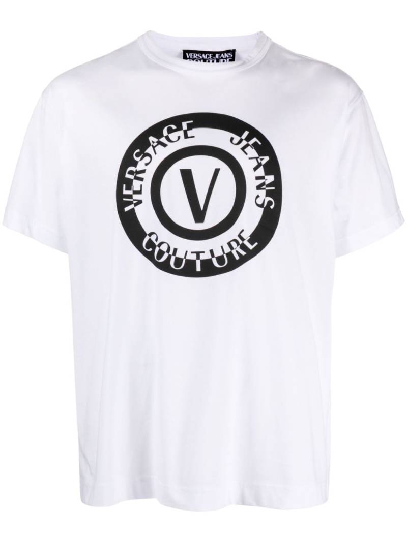 Versace Jeans Couture T-Shirt mit Logo-Print - Weiß von Versace Jeans Couture