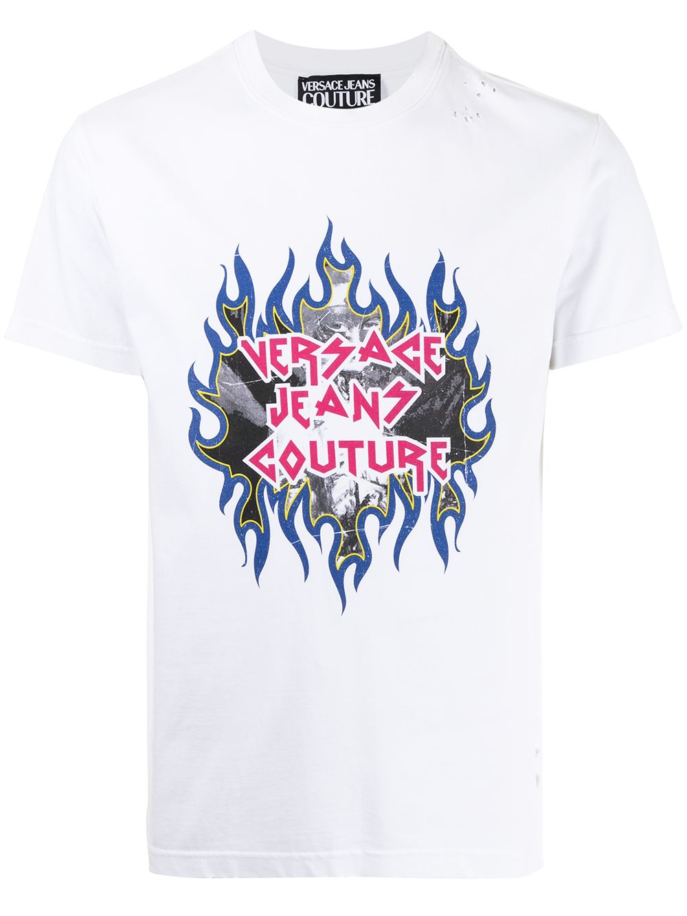 Versace Jeans Couture T-Shirt mit Logo-Print - Weiß von Versace Jeans Couture