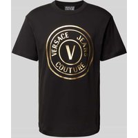 Versace Jeans Couture T-Shirt mit Rundhalsausschnitt in Black, Größe XL von Versace Jeans Couture