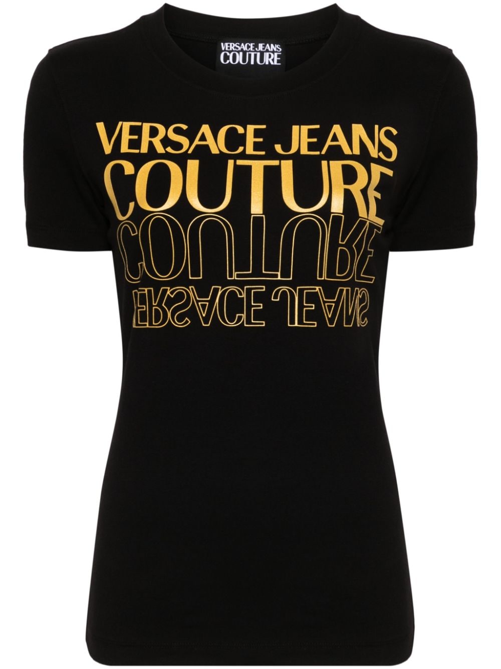 Versace Jeans Couture T-Shirt mit Upside Down-Logo - Schwarz von Versace Jeans Couture