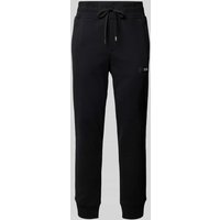 Versace Jeans Couture Tapered Fit Sweatpants mit Label-Badge in Black, Größe M von Versace Jeans Couture