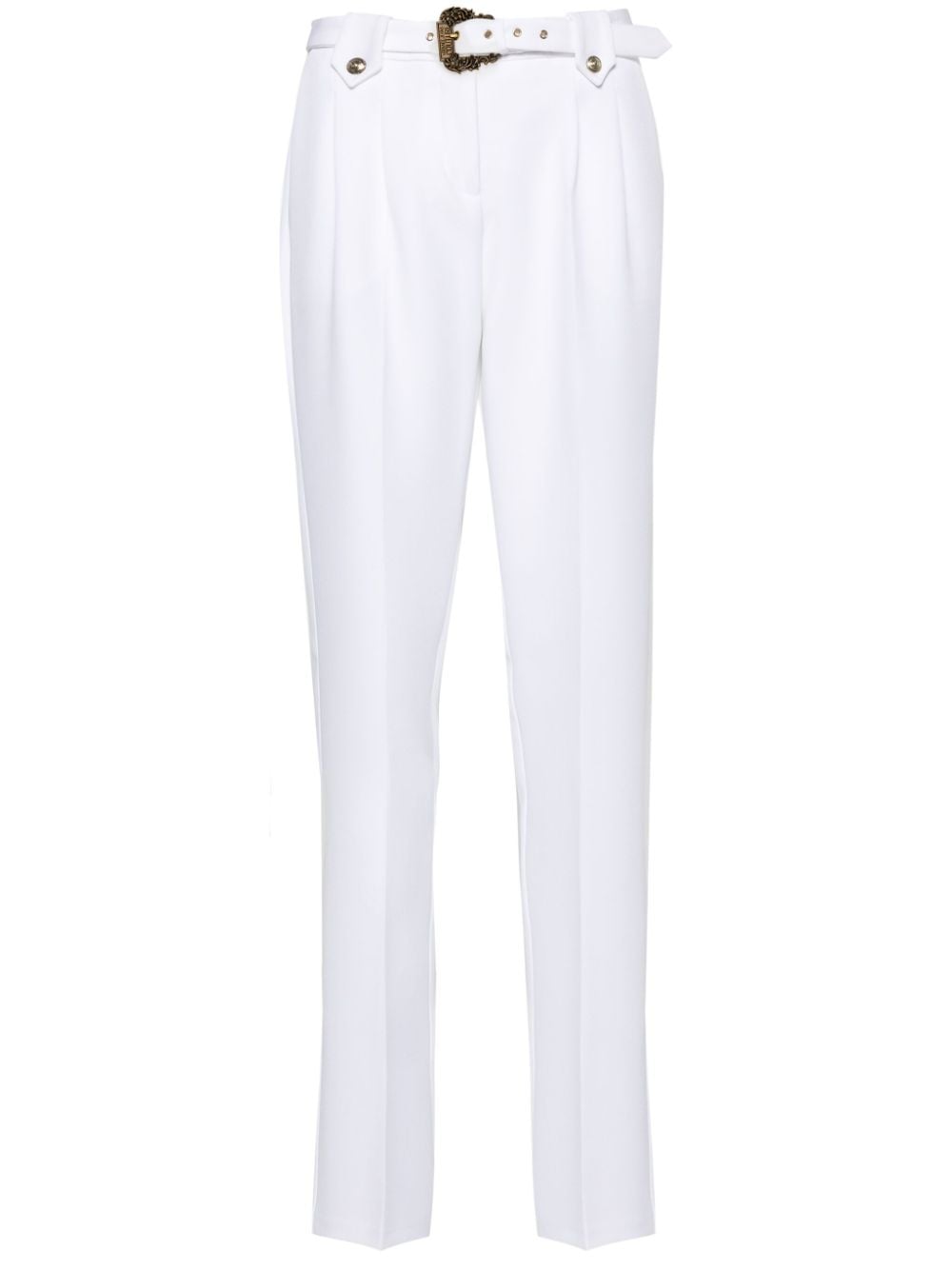 Versace Jeans Couture Tapered-Hose mit Barock-Schnalle - Weiß von Versace Jeans Couture