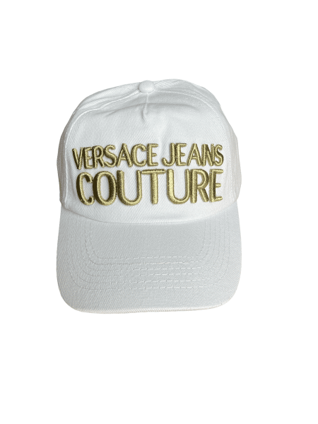 Versace Jeans Couture - Versace Jeans Couture Baseball Cap, Canvas Weiß-Gold von Versace Jeans Couture