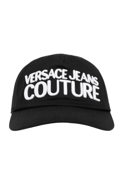 Versace Jeans Couture - Versace Jeans Couture Baseball Cap, Schwarz-Logo Weiß von Versace Jeans Couture