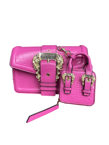 Versace Jeans Couture - Versace Jeans Couture Glamour Barock Bag, Schultertasche, Umhängetasche, Pink von Versace Jeans Couture