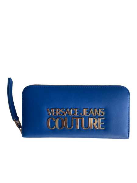 Versace Jeans Couture - Versace Jeans Couture Portemonnaie, Geldbörse XL-Logo, Blau von Versace Jeans Couture