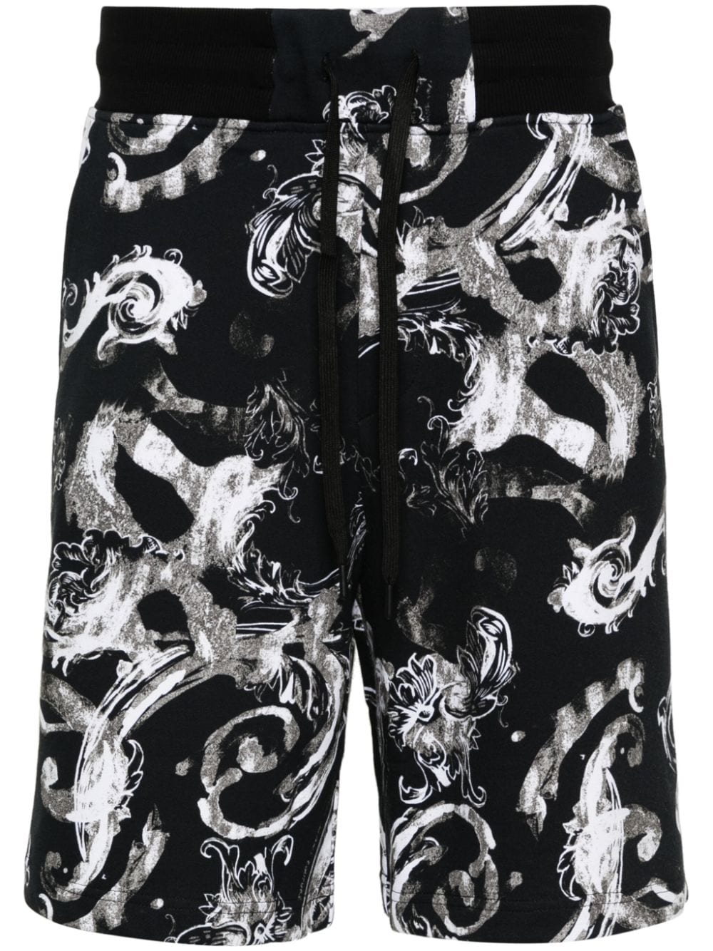 Versace Jeans Couture Watercolour Couture Shorts aus Baumwolle - Schwarz von Versace Jeans Couture