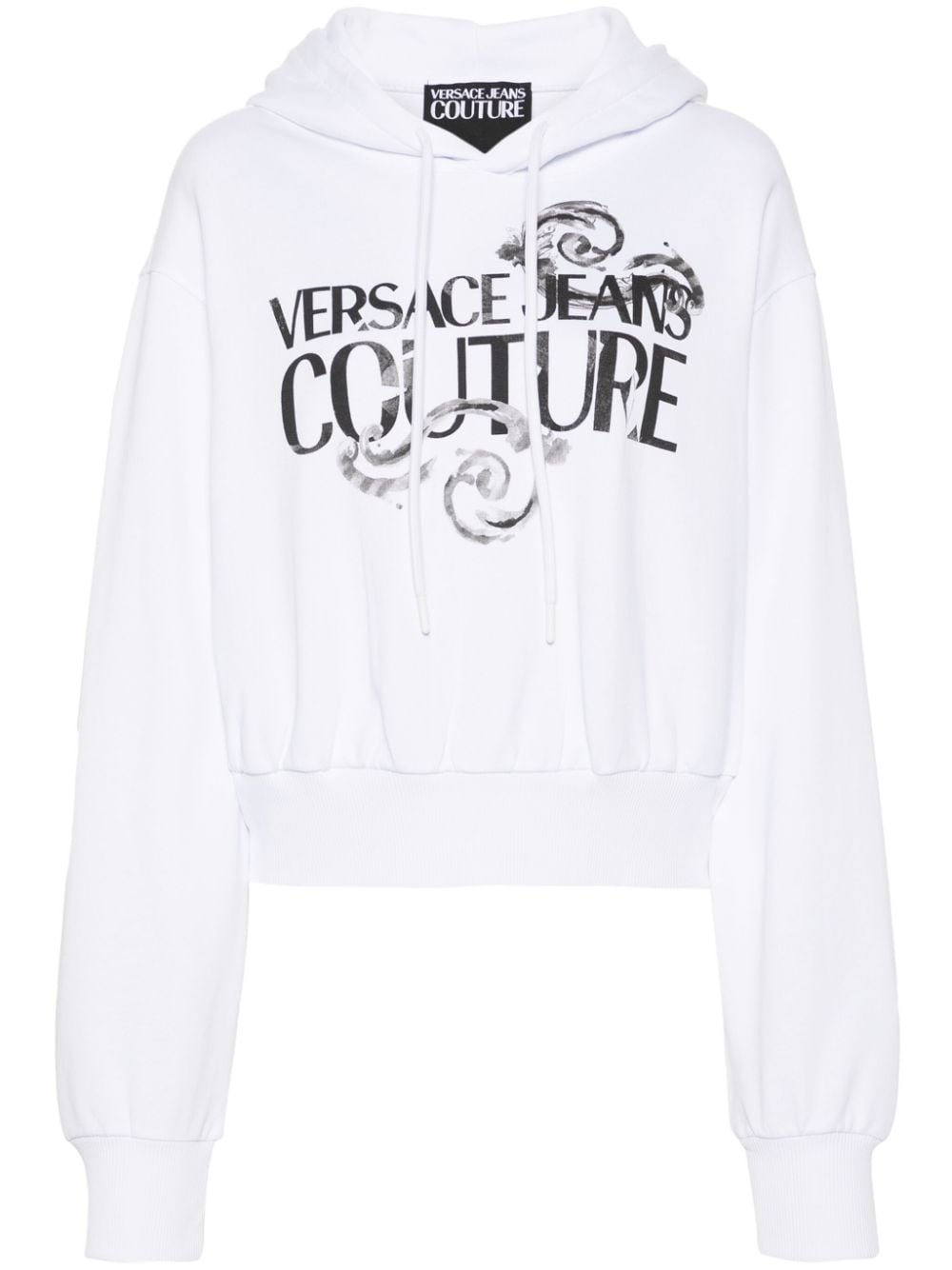 Versace Jeans Couture Hoodie mit Watercolour Couture-Logo - Weiß von Versace Jeans Couture