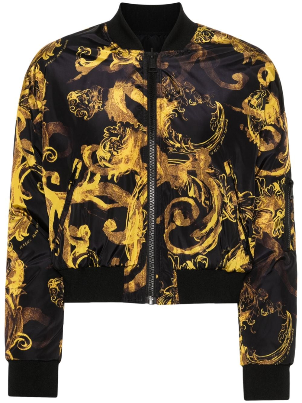 Versace Jeans Couture Wendbare Bomberjacke mit Futter - Schwarz von Versace Jeans Couture