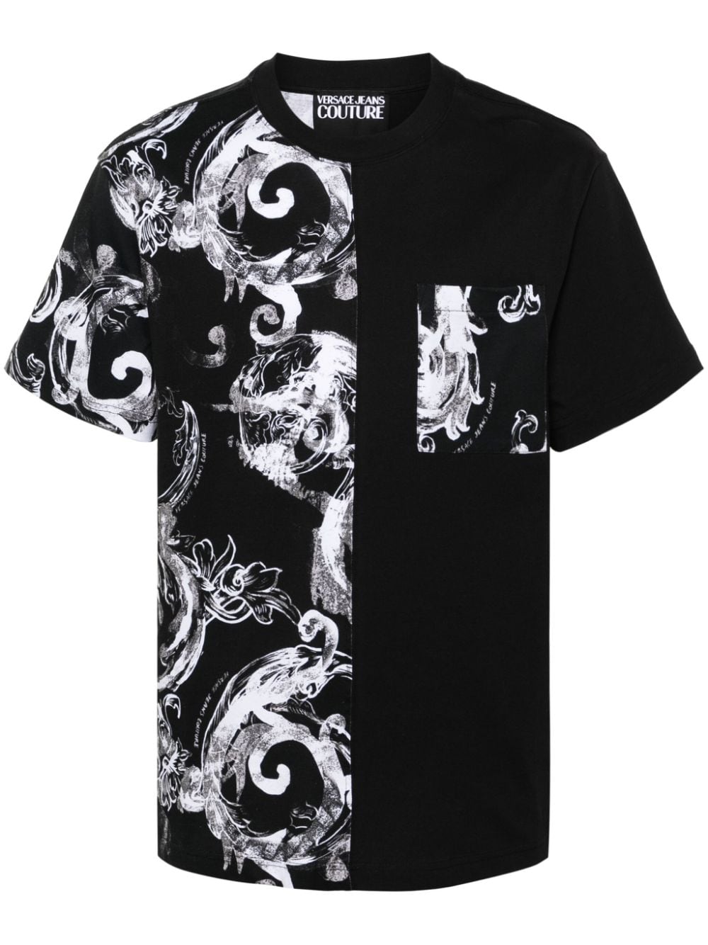 Versace Jeans Couture T-Shirt mit Barocco-Print - Schwarz von Versace Jeans Couture