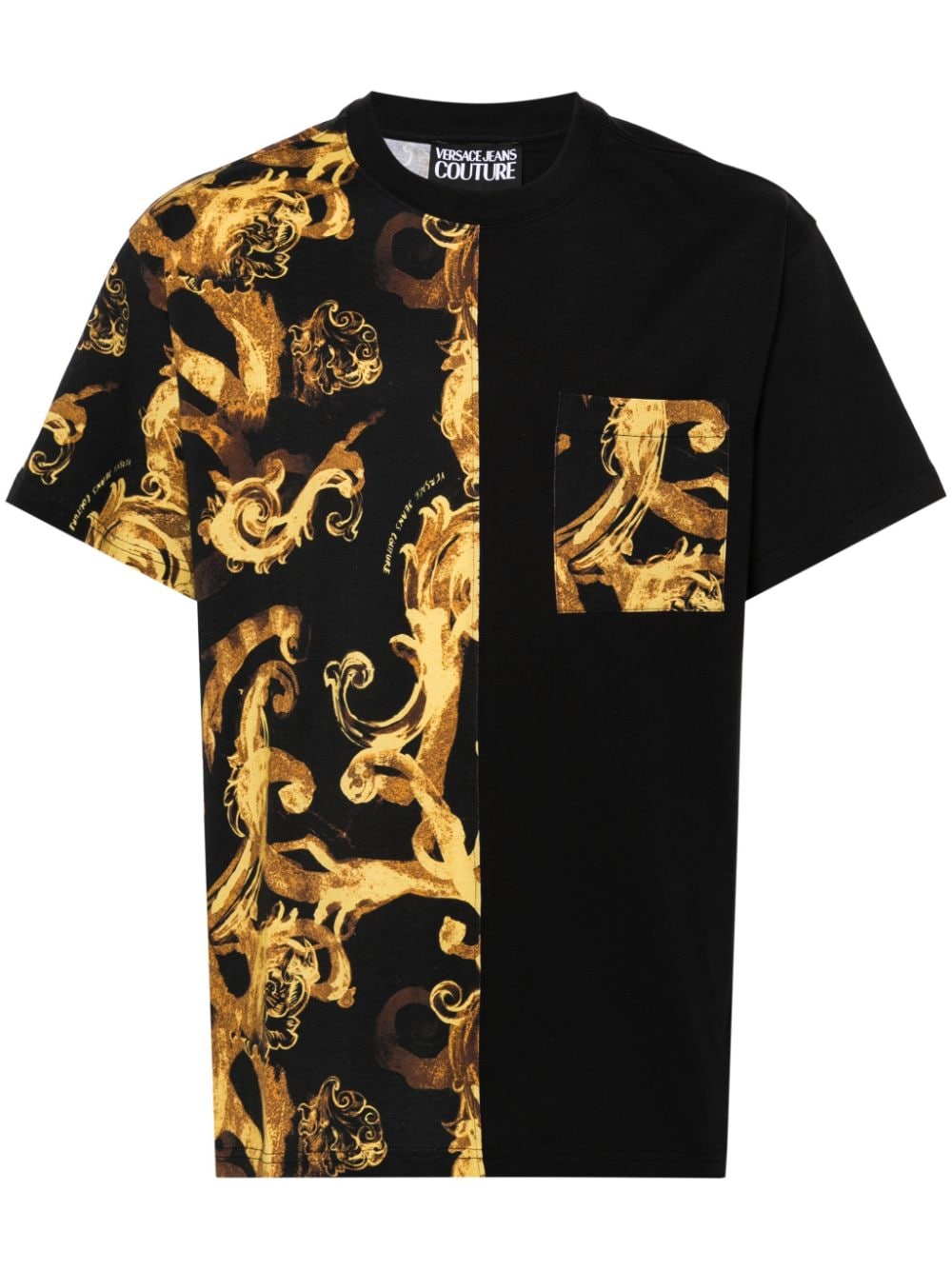 Versace Jeans Couture T-Shirt mit Barocco-Print - Schwarz von Versace Jeans Couture