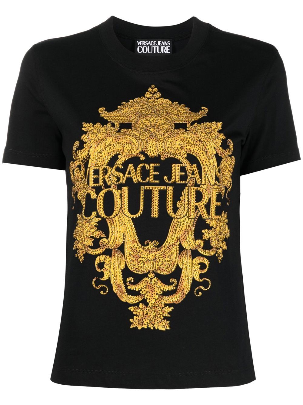 Versace Jeans Couture T-Shirt mit Barock-Print - Schwarz von Versace Jeans Couture