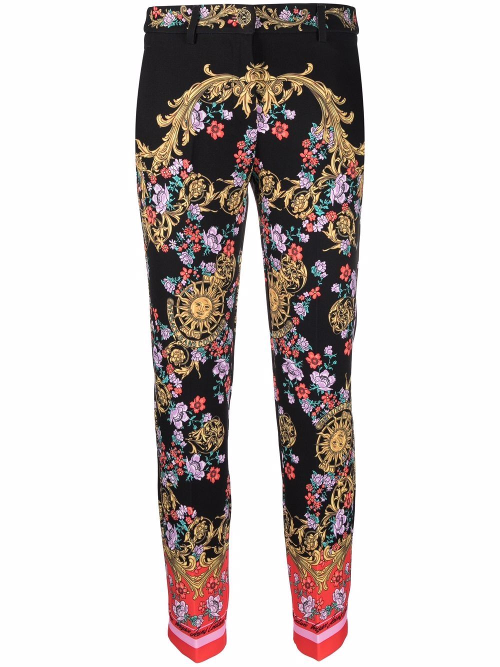 Versace Jeans Couture Hose mit Barock-Print - Schwarz von Versace Jeans Couture