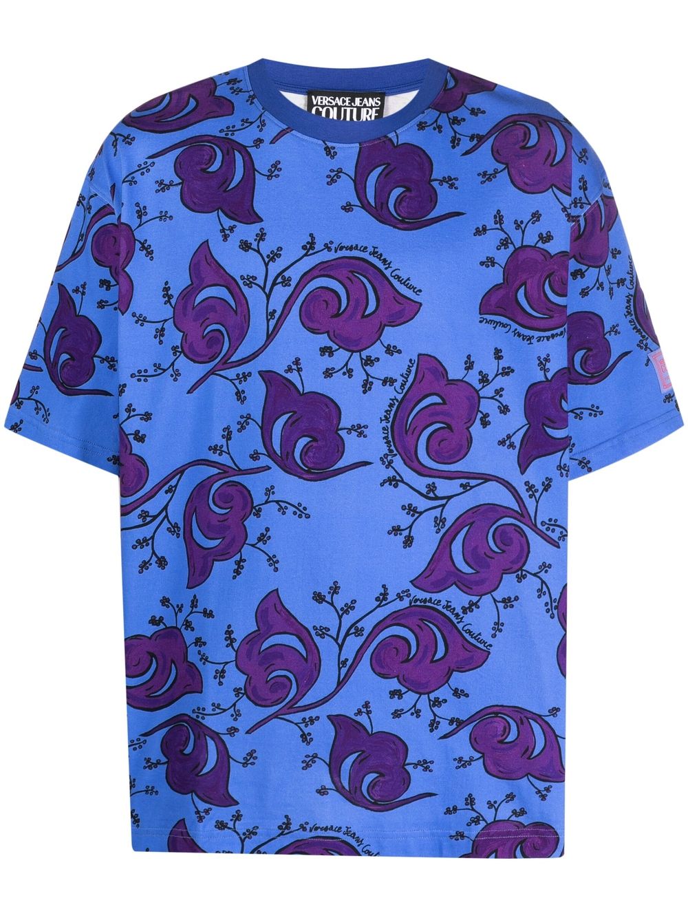 Versace Jeans Couture T-Shirt mit Barock-Print - Blau von Versace Jeans Couture