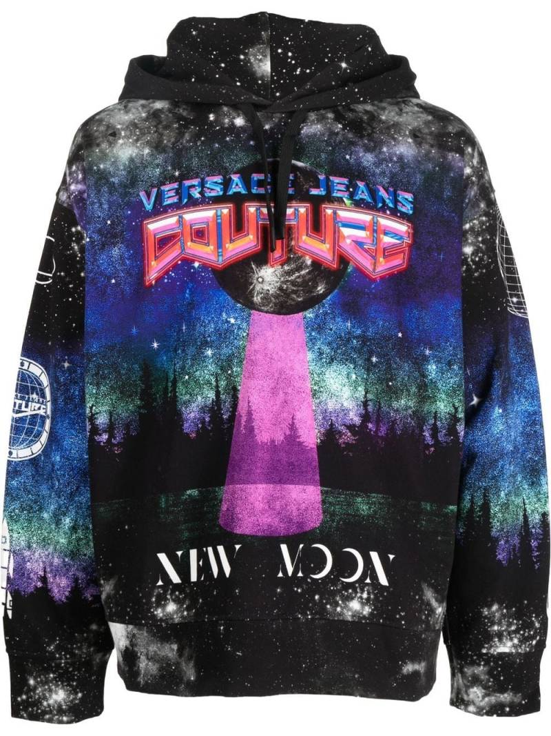 Versace Jeans Couture Hoodie mit grafischem Print - Schwarz von Versace Jeans Couture