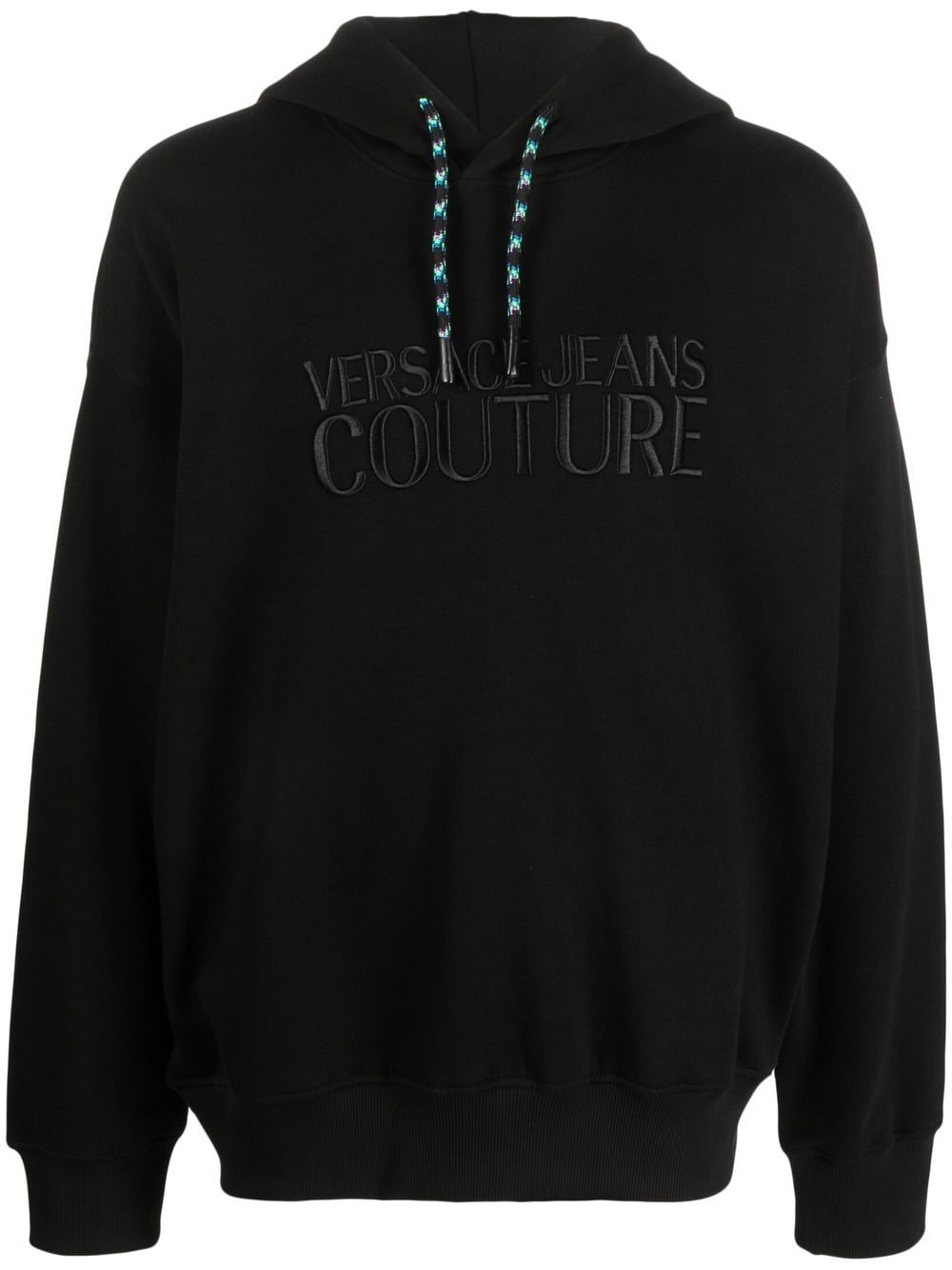 Versace Jeans Couture Hoodie mit Logo-Stickerei - Schwarz von Versace Jeans Couture
