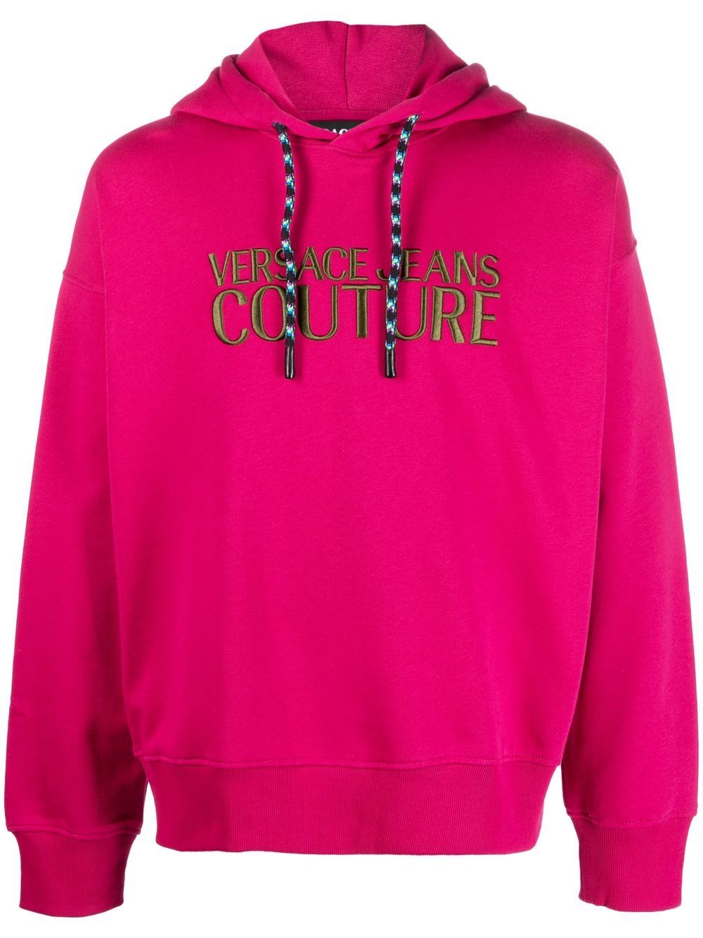 Versace Jeans Couture Hoodie mit Logo-Stickerei - Rosa von Versace Jeans Couture