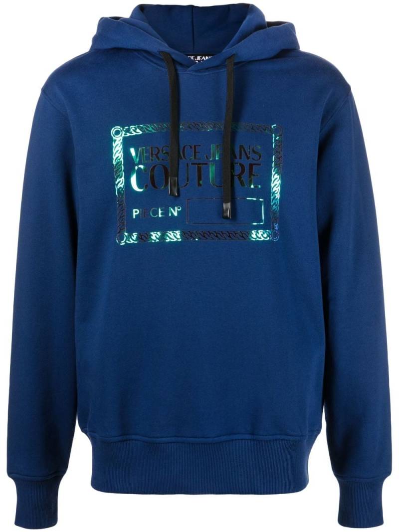 Versace Jeans Couture Hoodie mit Logo-Schild - Blau von Versace Jeans Couture