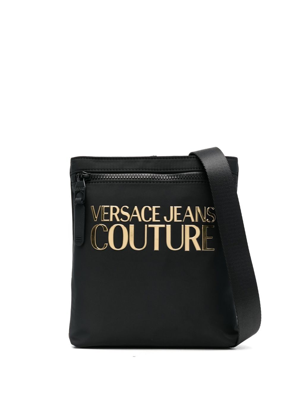 Versace Jeans Couture Kuriertasche mit Logo-Schild - Schwarz von Versace Jeans Couture