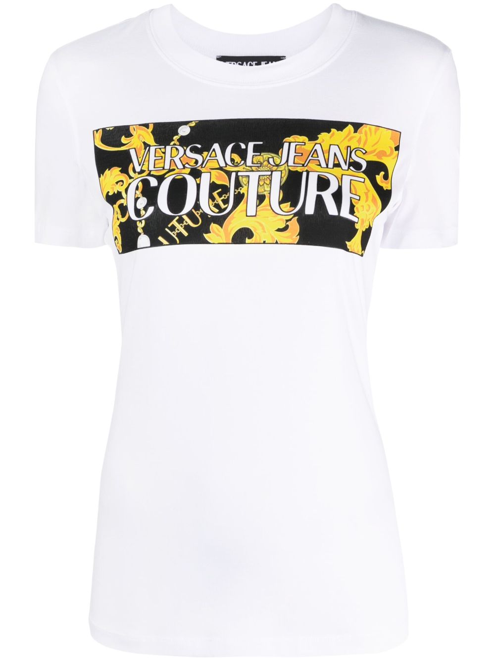 Versace Jeans Couture T-Shirt mit Logo-Print - Weiß von Versace Jeans Couture