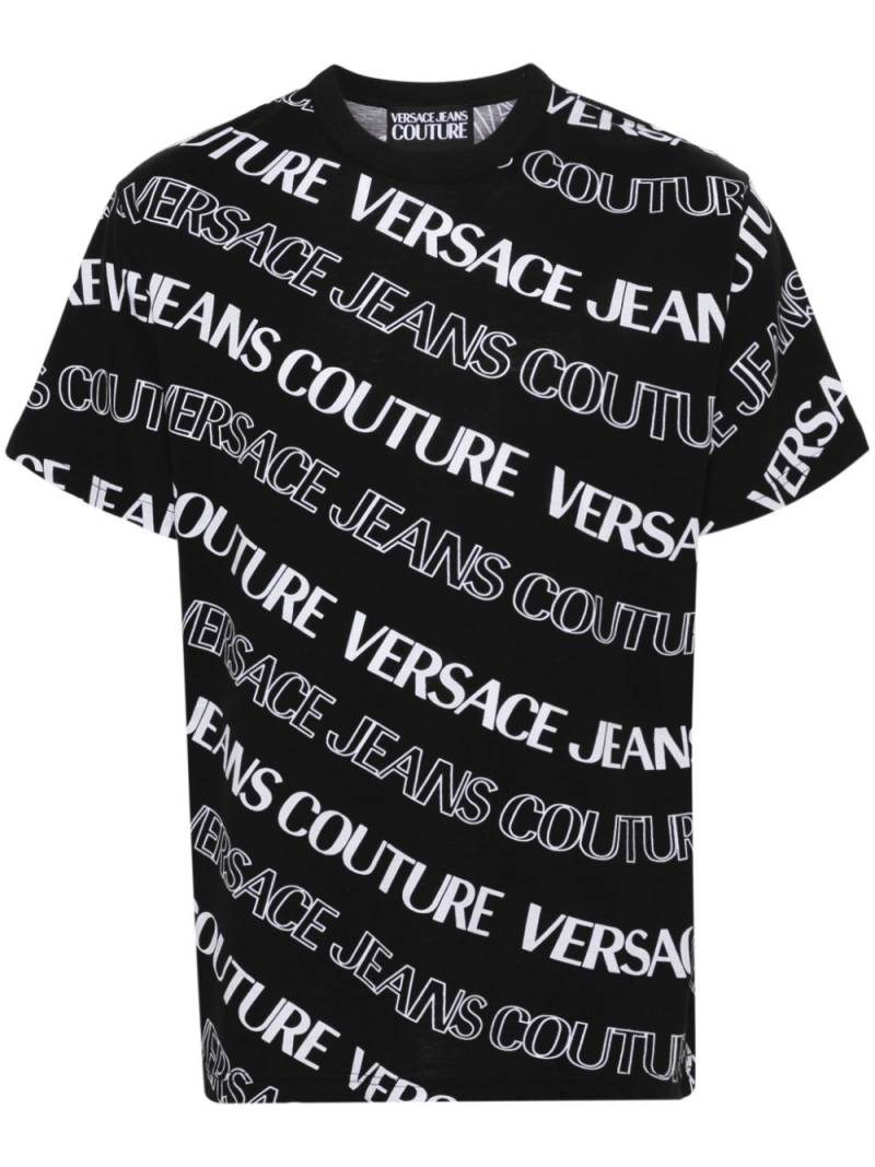 Versace Jeans Couture T-Shirt mit Logo-Print - Schwarz von Versace Jeans Couture