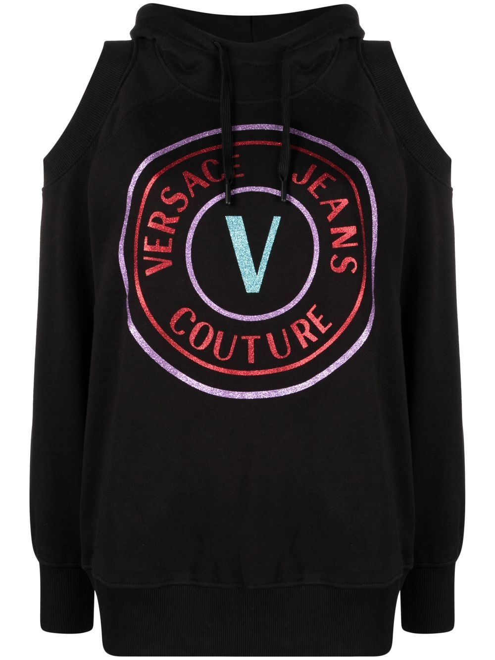 Versace Jeans Couture Hoodie mit Logo-Print - Schwarz von Versace Jeans Couture