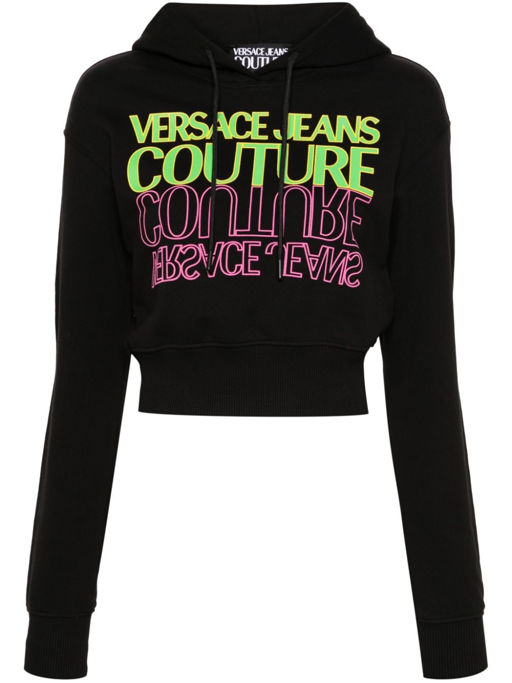 Versace Jeans Couture Hoodie mit Logo-Print - Schwarz von Versace Jeans Couture