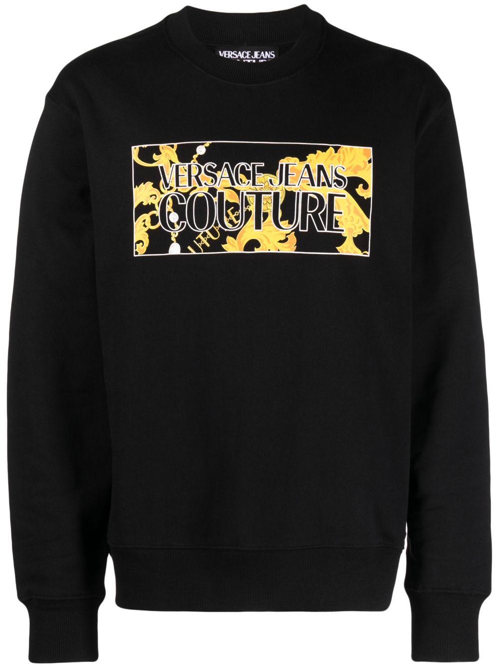 Versace Jeans Couture Sweatshirt mit Logo-Print - Schwarz von Versace Jeans Couture