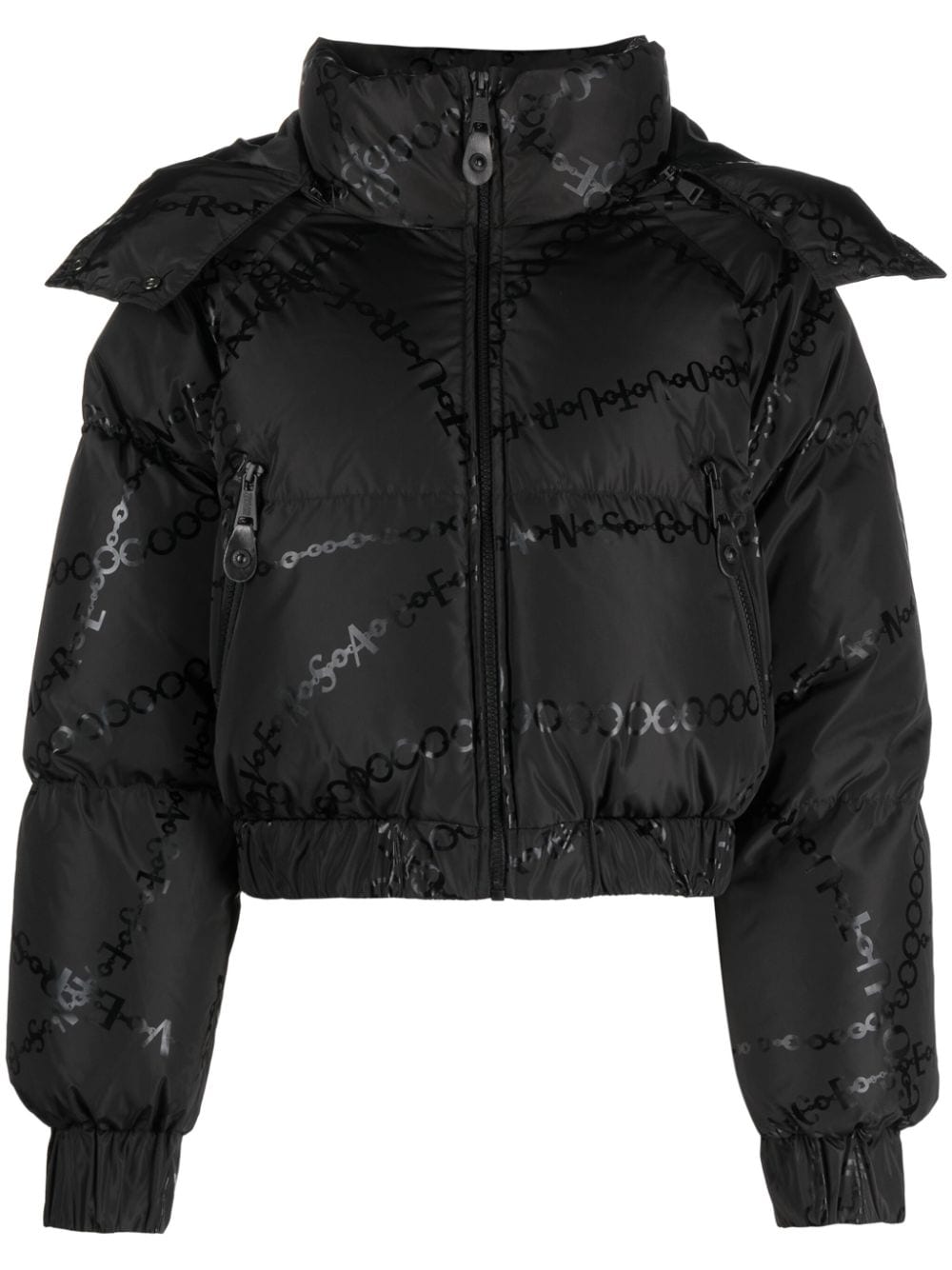 Versace Jeans Couture Gefütterte Jacke mit Logo-Print - Schwarz von Versace Jeans Couture