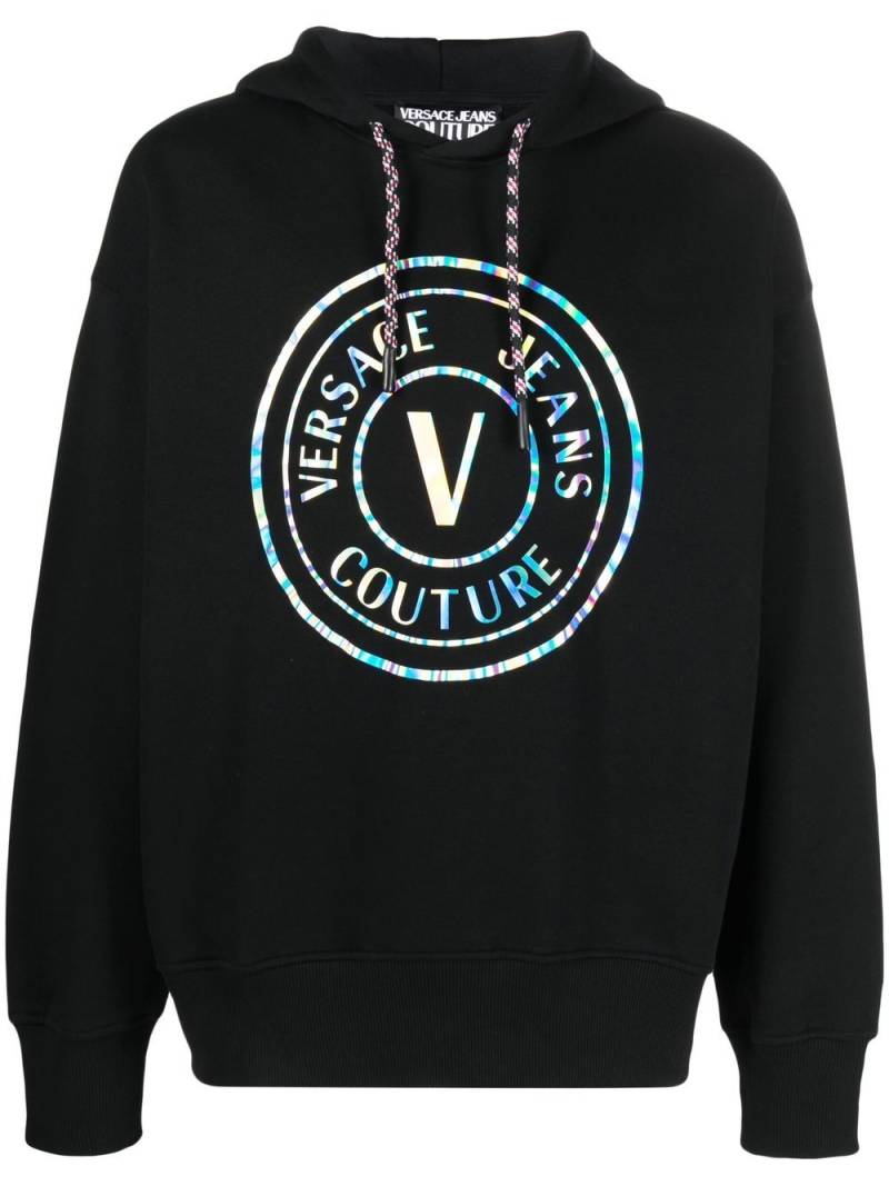 Versace Jeans Couture Hoodie mit Logo-Print - Schwarz von Versace Jeans Couture