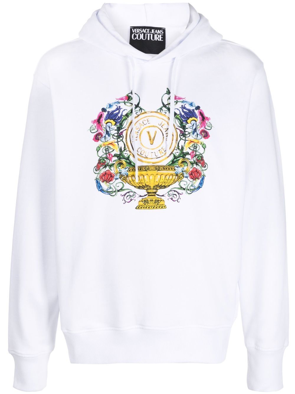 Versace Jeans Couture Hoodie mit Logo-Print - Weiß von Versace Jeans Couture