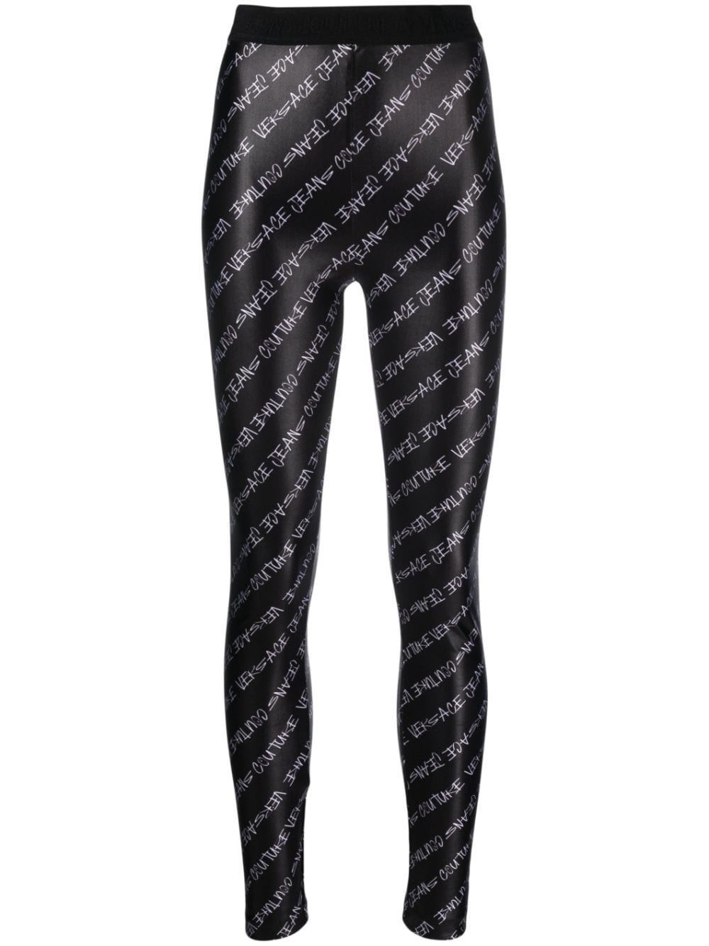 Versace Jeans Couture Leggings mit Logo-Print - Schwarz von Versace Jeans Couture