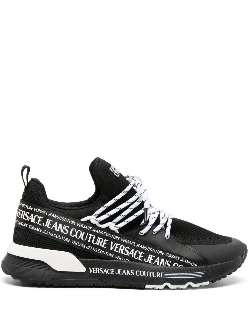 Versace Jeans Couture Sneakers mit Logo-Print - Schwarz von Versace Jeans Couture