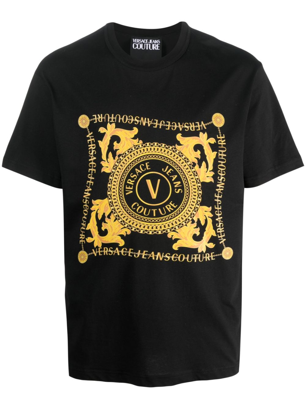 Versace Jeans Couture T-Shirt aus Bio-Baumwolle mit Print - Schwarz von Versace Jeans Couture