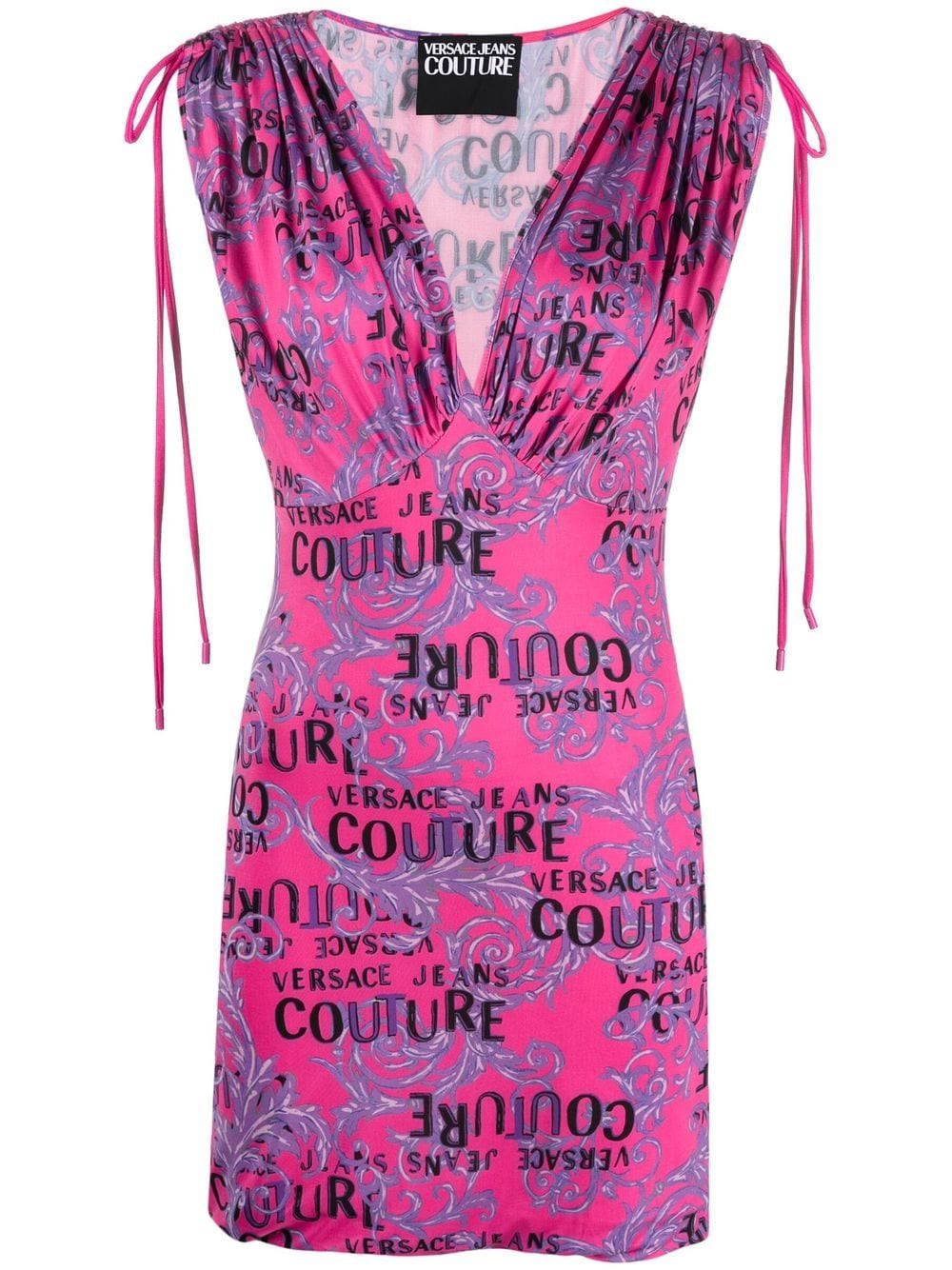 Versace Jeans Couture Minikleid mit Logo-Print - Rosa von Versace Jeans Couture