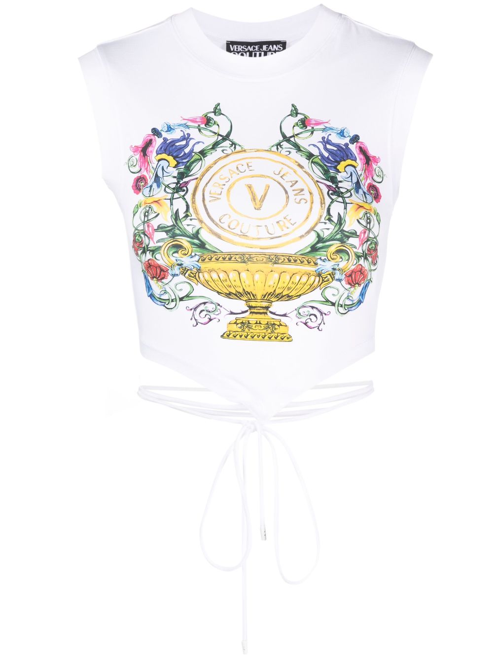 Versace Jeans Couture Top mit Logo-Print - Weiß von Versace Jeans Couture