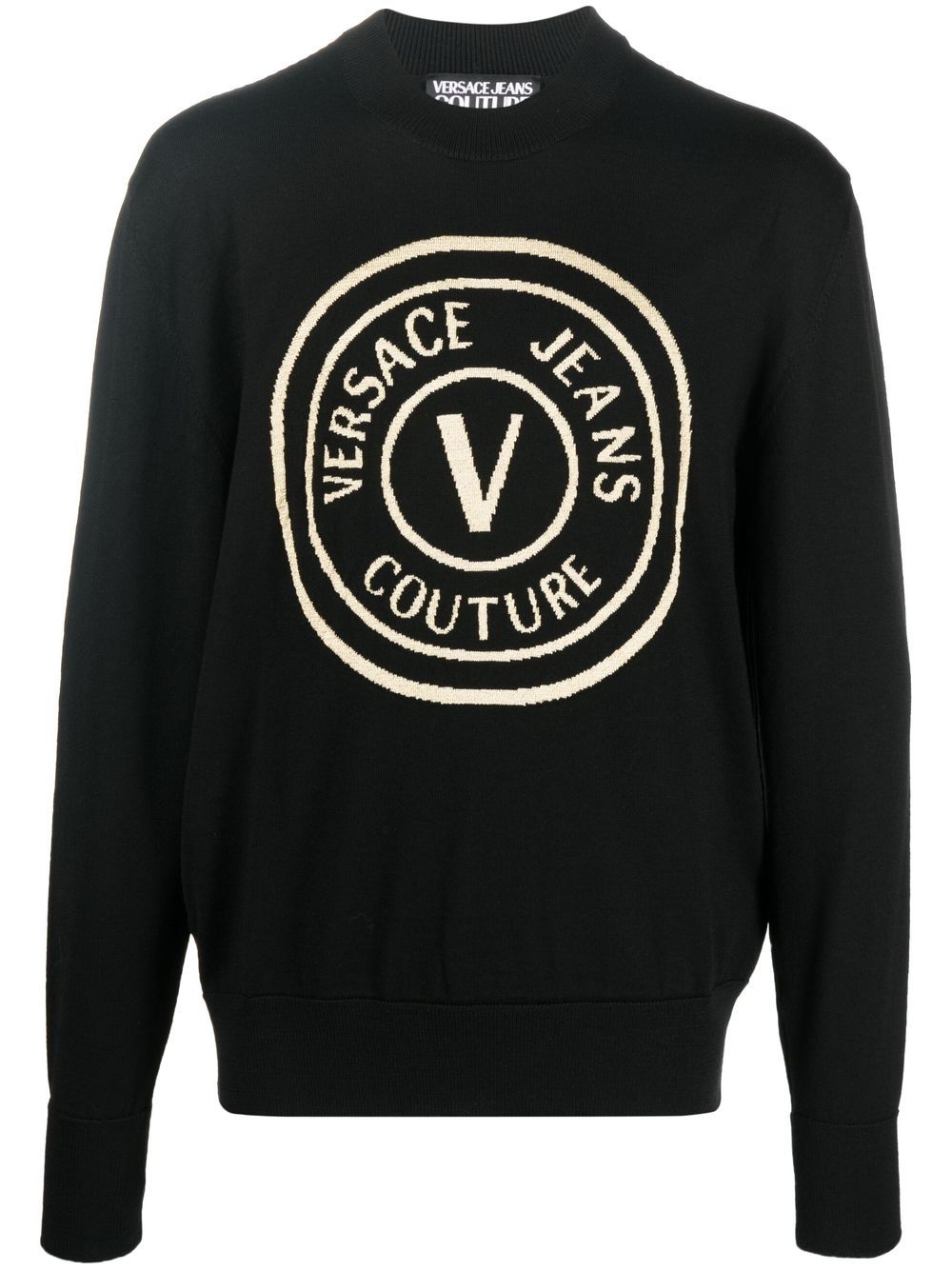 Versace Jeans Couture Pullover mit Logo-Print - Schwarz von Versace Jeans Couture