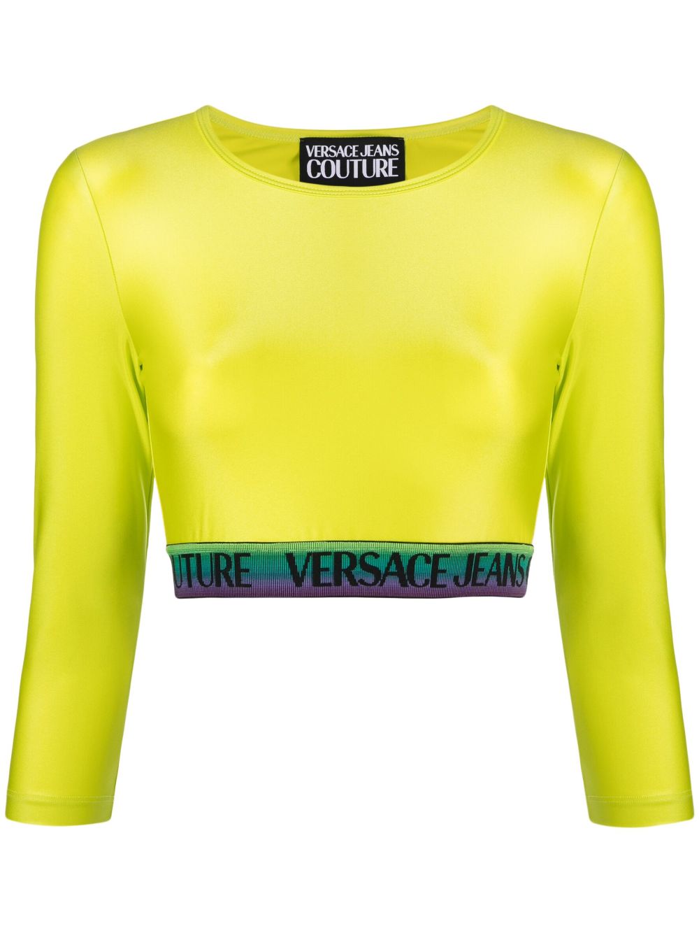 Versace Jeans Couture Oberteil mit Logo-Bund - Grün von Versace Jeans Couture