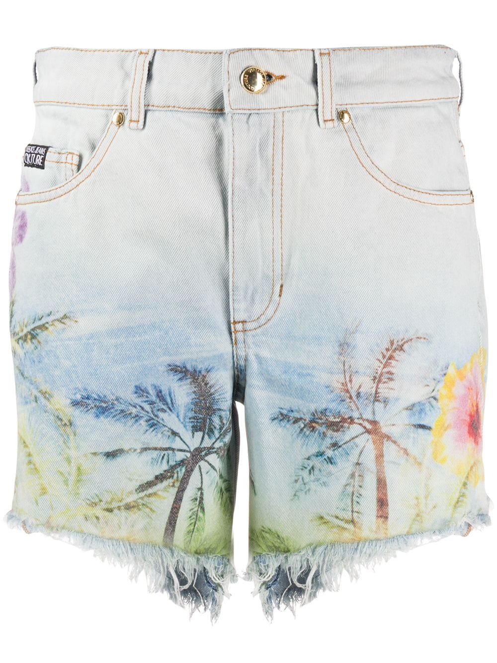 Versace Jeans Couture Shorts mit Print - Blau von Versace Jeans Couture