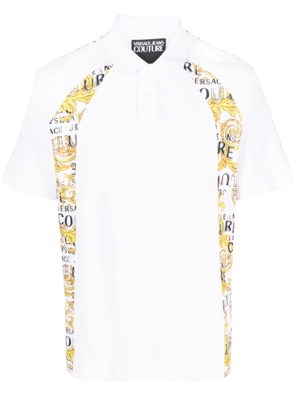 Versace Jeans Couture Poloshirt mit Kontrasteinsätzen - Weiß von Versace Jeans Couture