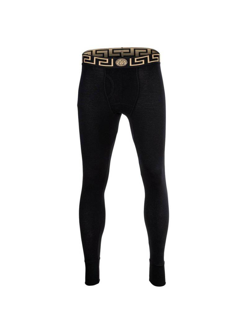 Versace Jeans Lange Unterhose Herren Baumwolle gemustert, schwarz von Versace Jeans