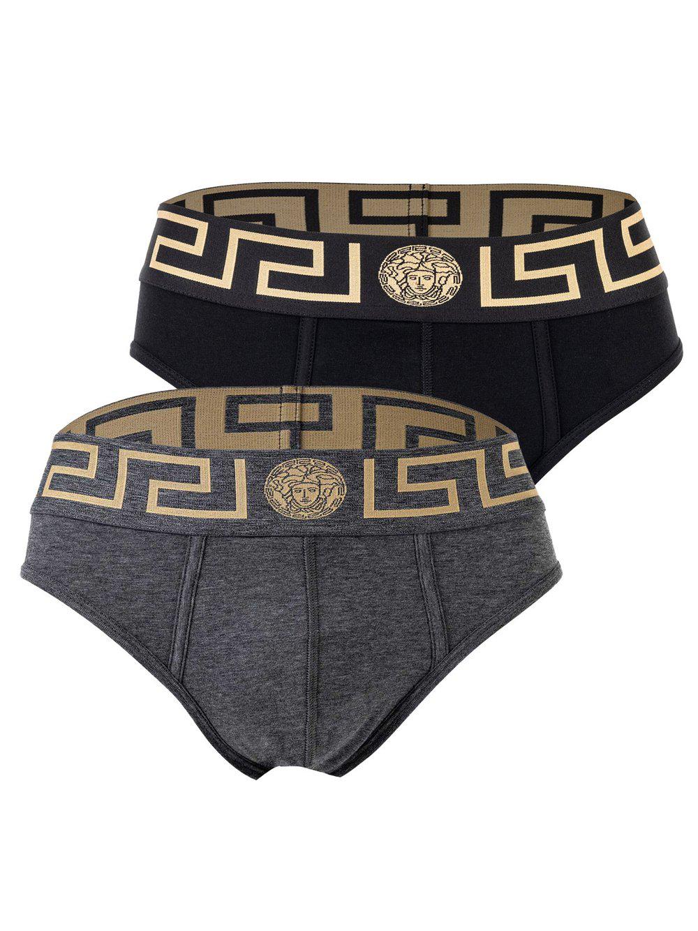 Versace Jeans Slip 2er Pack Herren Baumwolle, mehrfarbig von Versace Jeans